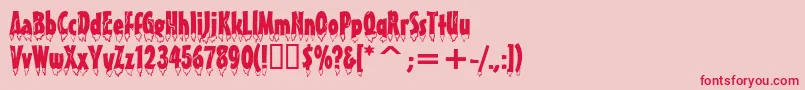 Шрифт GivreNormal – красные шрифты на розовом фоне