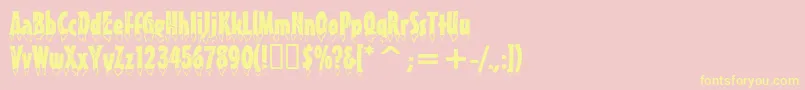 GivreNormal Font – Yellow Fonts on Pink Background