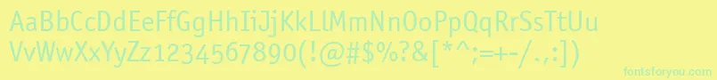 OfficinaSansOsItcTtBook Font – Green Fonts on Yellow Background