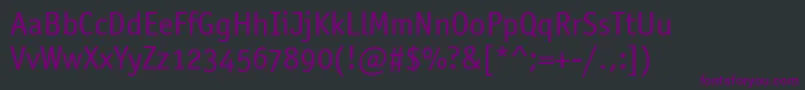 OfficinaSansOsItcTtBook Font – Purple Fonts on Black Background