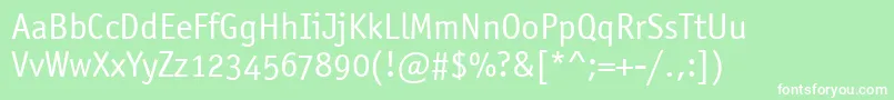 OfficinaSansOsItcTtBook Font – White Fonts on Green Background
