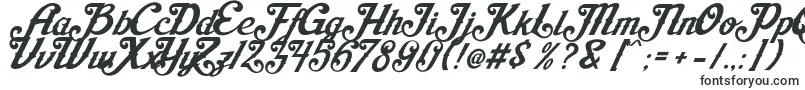 AishaScript-fontti – Erilaiset fontit