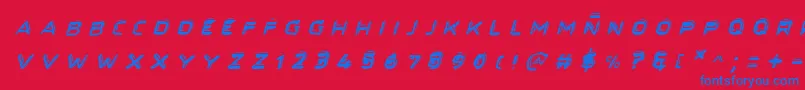 SecretFilesIiItalic Font – Blue Fonts on Red Background