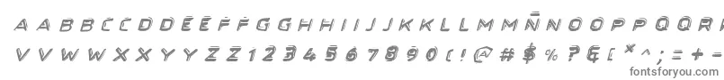 SecretFilesIiItalic Font – Gray Fonts on White Background