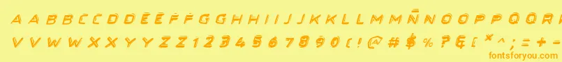 SecretFilesIiItalic Font – Orange Fonts on Yellow Background