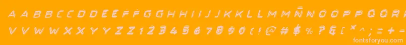 SecretFilesIiItalic Font – Pink Fonts on Orange Background