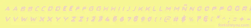 SecretFilesIiItalic Font – Pink Fonts on Yellow Background