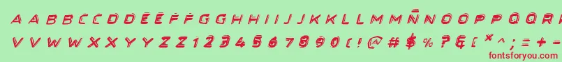 SecretFilesIiItalic Font – Red Fonts on Green Background