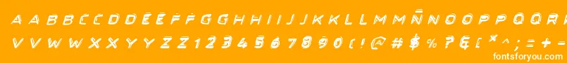 SecretFilesIiItalic Font – White Fonts on Orange Background