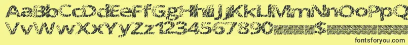 Doctormeow Font – Black Fonts on Yellow Background