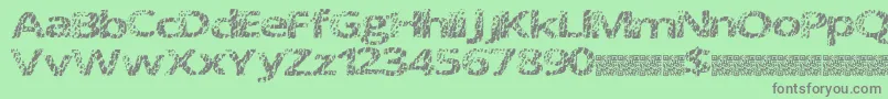 Doctormeow Font – Gray Fonts on Green Background