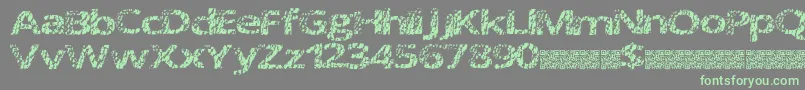 Doctormeow Font – Green Fonts on Gray Background