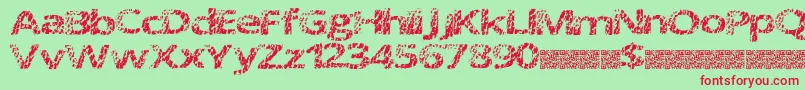 Doctormeow Font – Red Fonts on Green Background