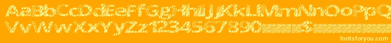 Doctormeow Font – Yellow Fonts on Orange Background