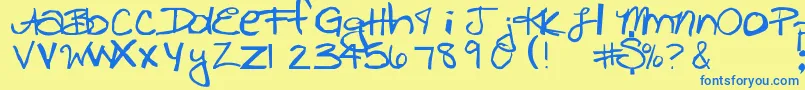 Más sobre la fuente Freckles fuente Freckles – Fuentes Azules Sobre Fondo Amarillo