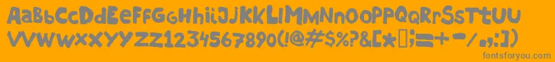 Hostias Font – Gray Fonts on Orange Background