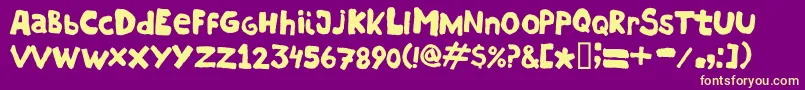 Hostias Font – Yellow Fonts on Purple Background
