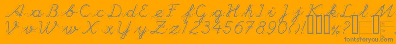 HandGarden-Schriftart – Graue Schriften auf orangefarbenem Hintergrund