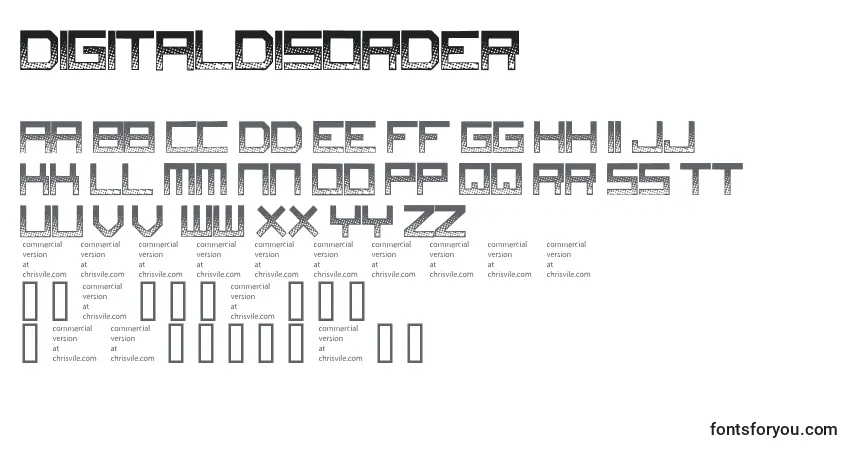 Digitaldisorderフォント–アルファベット、数字、特殊文字