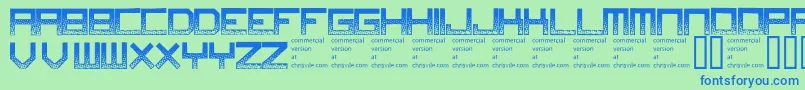 Digitaldisorder Font – Blue Fonts on Green Background