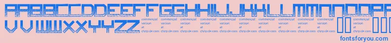 Digitaldisorder Font – Blue Fonts on Pink Background