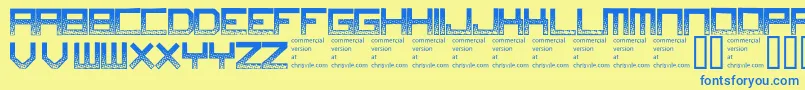 Digitaldisorder Font – Blue Fonts on Yellow Background
