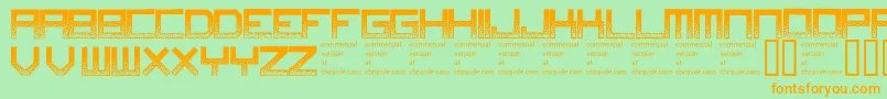 Digitaldisorder Font – Orange Fonts on Green Background