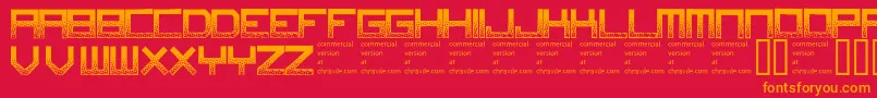 Digitaldisorder Font – Orange Fonts on Red Background