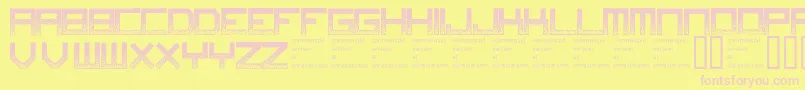 Digitaldisorder Font – Pink Fonts on Yellow Background