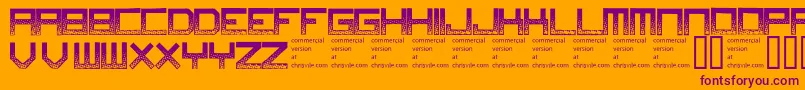 Digitaldisorder Font – Purple Fonts on Orange Background