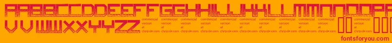 Digitaldisorder Font – Red Fonts on Orange Background