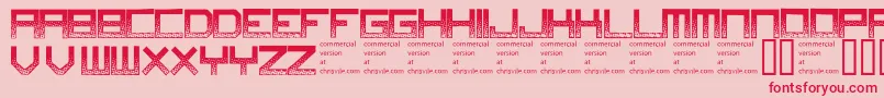 Digitaldisorder Font – Red Fonts on Pink Background