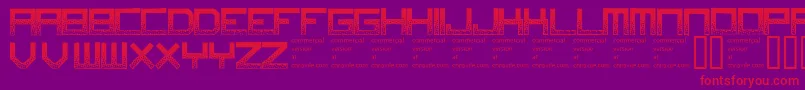 Digitaldisorder Font – Red Fonts on Purple Background