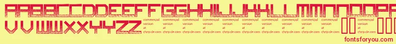 Digitaldisorder Font – Red Fonts on Yellow Background