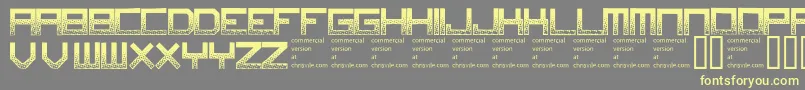 フォントDigitaldisorder – 黄色のフォント、灰色の背景