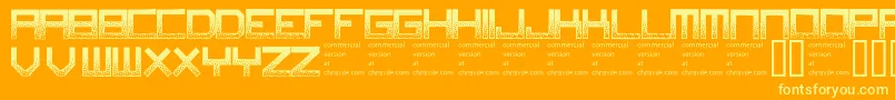 Digitaldisorder Font – Yellow Fonts on Orange Background