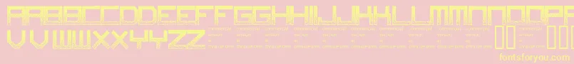 Digitaldisorder Font – Yellow Fonts on Pink Background
