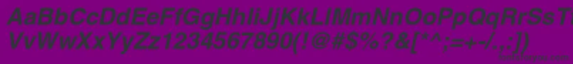 HelgacBolditalic Font – Black Fonts on Purple Background