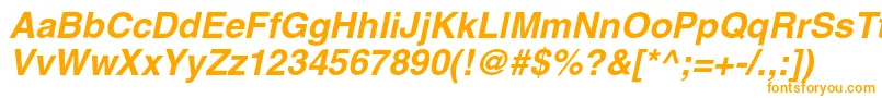 HelgacBolditalic Font – Orange Fonts on White Background