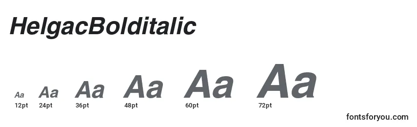 HelgacBolditalic Font Sizes