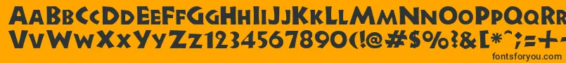 GeStoneBlockCaps Font – Black Fonts on Orange Background