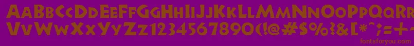 GeStoneBlockCaps Font – Brown Fonts on Purple Background