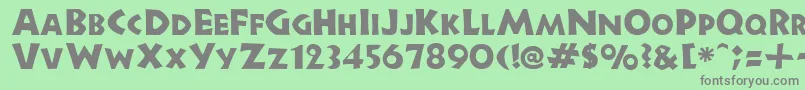 フォントGeStoneBlockCaps – 緑の背景に灰色の文字