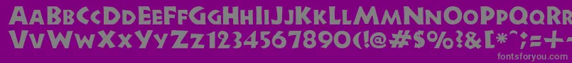 フォントGeStoneBlockCaps – 紫の背景に灰色の文字