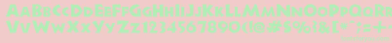 GeStoneBlockCaps Font – Green Fonts on Pink Background