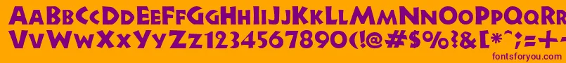 GeStoneBlockCaps Font – Purple Fonts on Orange Background