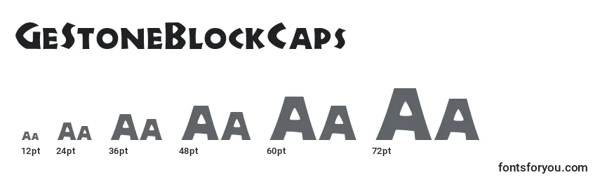 Größen der Schriftart GeStoneBlockCaps