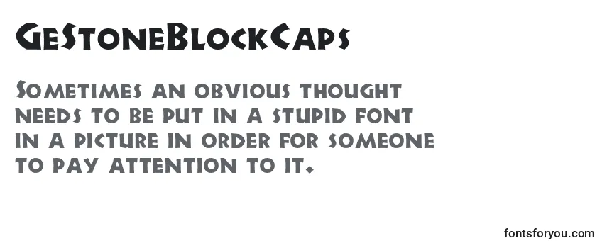 GeStoneBlockCaps Font