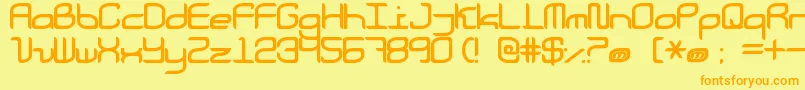 CourierNow Font – Orange Fonts on Yellow Background