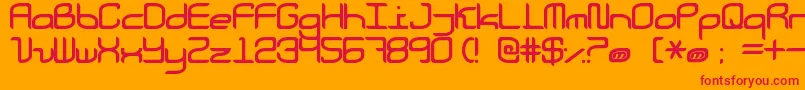 CourierNow Font – Red Fonts on Orange Background